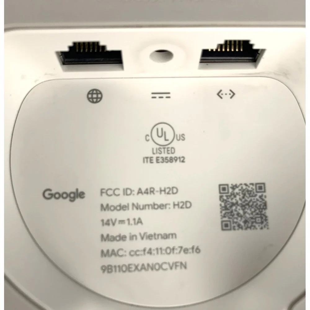 Google Nest Wifi Router 2nd Gen H2D White Mesh AC2200 Dual-Band